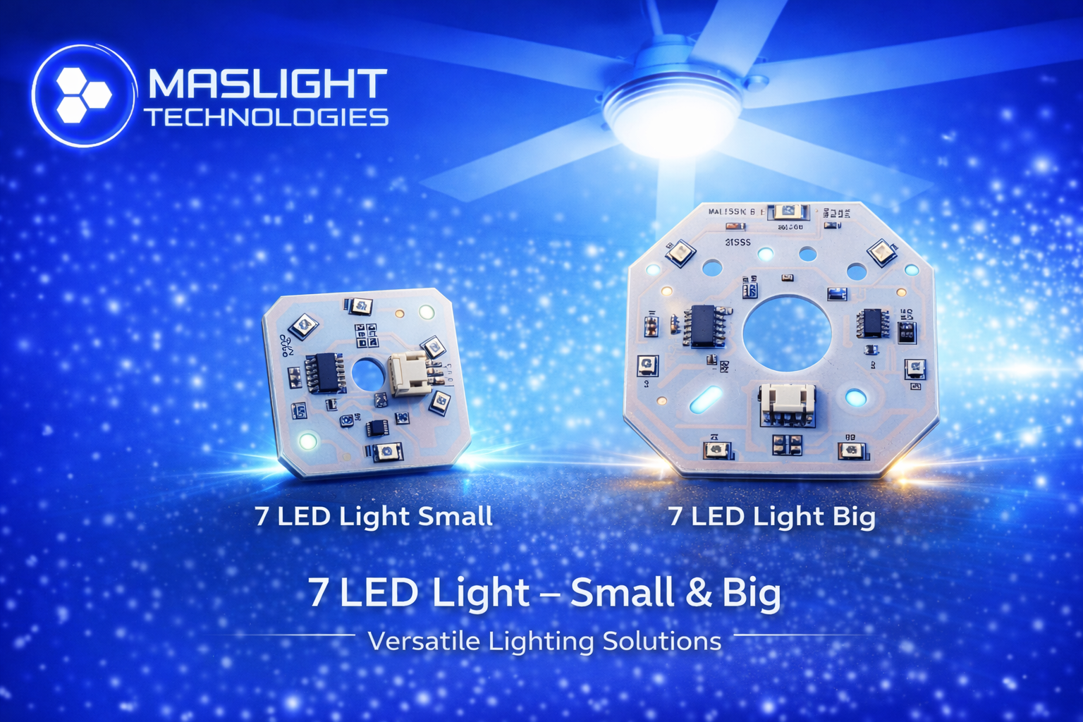 7 Led Video 7 LED Light Small & Big for BLDC Fans